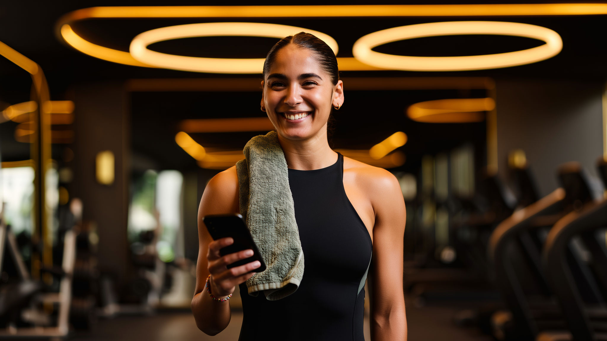 Alunos engajados na academia usando o app ATP Training