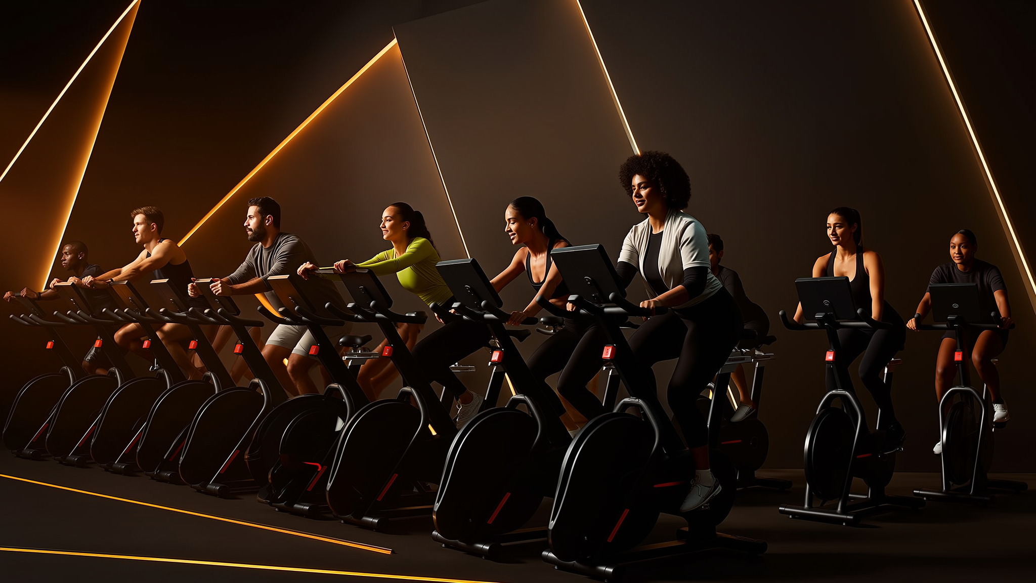 Academia premium com alunos usando o ATP Training